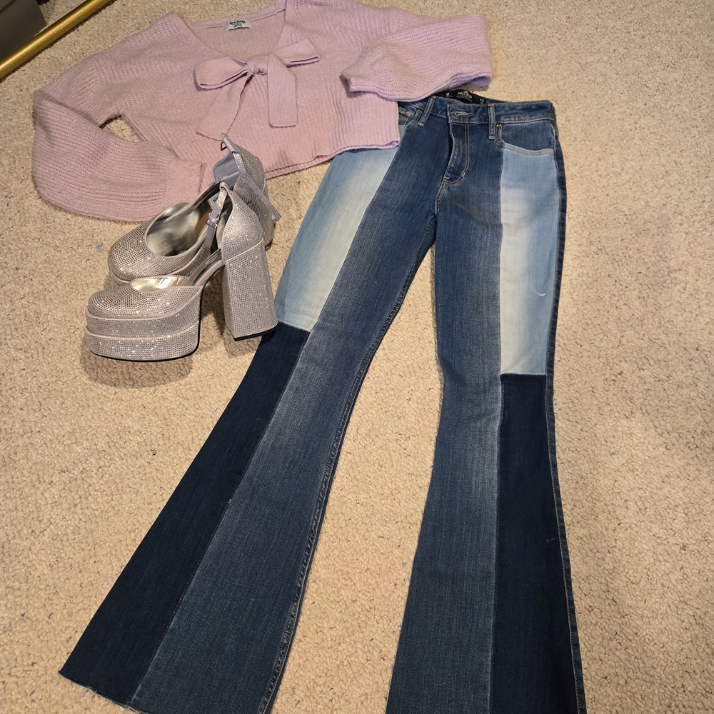 🎀🎀🎀Soft Girl Aesthetic: Lavender Bow-Front Crop Top SZ MED - Picture 7 of 7